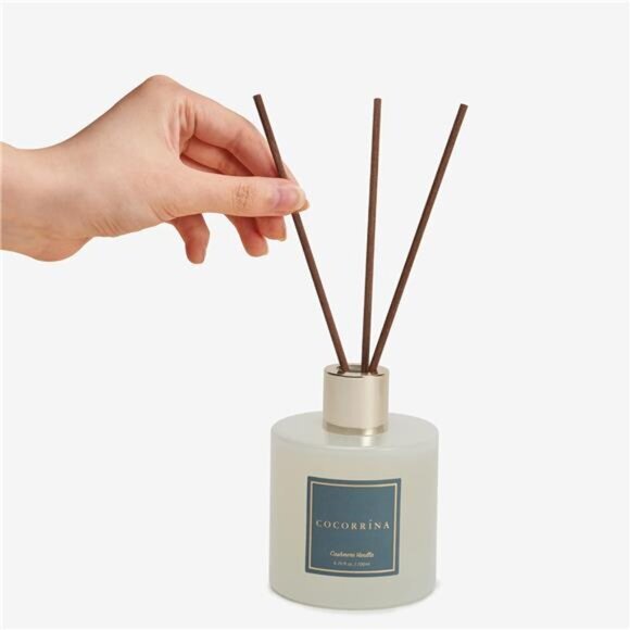 Premium Reed Diffuser Set Preserved Baby's Breath Cotton‎ Stick Cashmere Vanilla - Picture 6 of 7